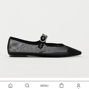 Mesh black Zara flats